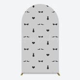 Lofaris Black Bow Tie Heart Beard Fathers Day Arch Backdrop